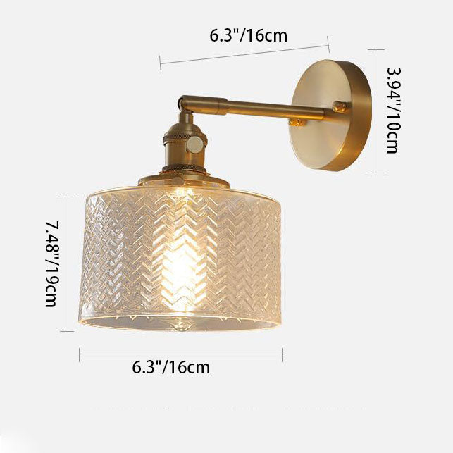 Nordic Brass Cylinder Wall Light
